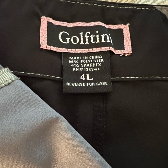 GOLFTINI out of the blue geometric golf skort sz 4L black khaki gray - Picture 5 of 7